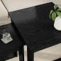 Preview: Kaffeetisch Set 2 pcs Schwarz Eichen-Optik Holzwerkstoff