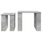 Preview: Kaffeetisch Set 2 pcs Beton Grau Holzwerkstoff
