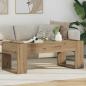 Preview: ARDEBO.de - Couchtisch Artisan-Eiche 110 x 50 x 41 cm Holzwerkstoff