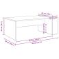 Preview: Couchtisch Artisan-Eiche 95 x 50 x 34 cm Holzwerkstoff