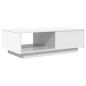 Preview: Couchtisch mit Schubladen Weiß 95 x 55 x 31 cm Holzwerkstoff