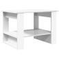 Preview: Couchtisch Weiß 72 x 50 x 50 cm Holzwerkstoff