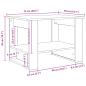 Preview: Couchtisch Graues Sonoma 72 x 50 x 50 cm Holzwerkstoff