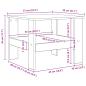 Preview: Couchtisch Sonoma-Eiche 57 x 55 x 45 cm Holzwerkstoff