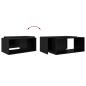 Preview: Kaffeetisch Set 2 Stk. Schwarz Eichen-Optik 90 x 48 x 40 cm