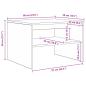 Preview: Couchtisch Artisan-Eiche 60 x 50 x 40 cm Holzwerkstoff