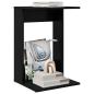 Preview: Beistelltisch Schwarz Eichen-Optik 40 x 38 x 62,5 cm