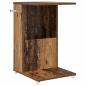 Preview: Beistelltisch Mit Rad Altholz 40 x 35 x 60 cm Holzwerkstoff