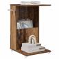 Preview: Beistelltisch Mit Rad Altholz 40 x 35 x 60 cm Holzwerkstoff