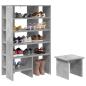 Preview: Schuhschrank mit Regal 2 pcs Beton Grau Holzwerkstoff