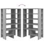 Preview: Schuhschrank mit Regal 2 pcs Graues Sonoma Holzwerkstoff