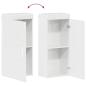 Preview: Badezimmer-Wandschrank TULUM Hochglanz Weiß 37 x 24,5 x 86 cm