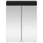 Preview: Badezimmerspiegelschrank TULUM Schwarz 60 x 16,5 x 78 cm