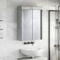 Preview: Badezimmerspiegelschrank TULUM Beton Grau 60 x 16,5 x 78 cm