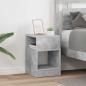 Preview: ARDEBO.de - Beistelltisch 2 pcs Beton Grau 30,5 x 30 x 45 cm Holzwerkstoff