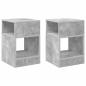 Preview: Beistelltisch 2 pcs Beton Grau 30,5 x 30 x 45 cm Holzwerkstoff