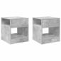 Preview: Beistelltisch 2 pcs Beton Grau 40,5 x 40 x 45 cm Holzwerkstoff