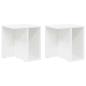 Preview: Beistelltisch 2 pcs Weiß 37 x 32 x 40 cm Holzwerkstoff