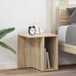 Preview: ARDEBO.de - Beistelltisch 2 pcs Sonoma-Eiche 37 x 32 x 40 cm Holzwerkstoff