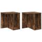 Preview: Beistelltisch 2 pcs Geräucherte Eiche 37 x 32 x 40 cm