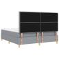 Preview: Boxspringbett mit Matratze Hellgrau 180 x 200 cm Stoff