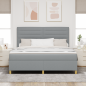 Preview: Boxspringbett mit Matratze Hellgrau 180 x 200 cm Stoff