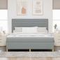 Preview: Boxspringbett mit Matratze Hellgrau 180 x 200 cm Stoff