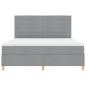 Preview: Boxspringbett mit Matratze Hellgrau 180 x 200 cm Stoff