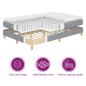 Preview: Boxspringbett mit Matratze Hellgrau 180 x 200 cm Stoff
