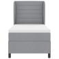 Preview: Boxspringbett mit Matratze Hellgrau 90 x 200 cm Stoff