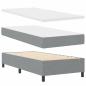 Preview: Boxspringbett mit Matratze Hellgrau 90 x 200 cm Stoff