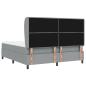 Preview: Boxspringbett mit Matratze Hellgrau 180 x 200 cm Stoff