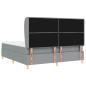 Preview: Boxspringbett mit Matratze Dunkelgrau 90x190 cm Hellgrau