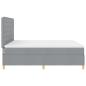 Preview: LED Boxspringbett mit Matratze Hellgrau 180 x 200 cm Stoff