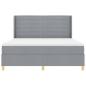 Preview: Boxspringbett mit Matratze Hellgrau 140 x 200 cm Stoff