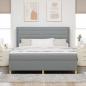 Preview: Boxspringbett mit Matratze Hellgrau 140 x 200 cm Stoff