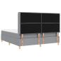 Preview: Boxspringbett mit Matratze Hellgrau 140 x 200 cm Stoff