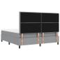 Preview: Boxspringbett mit Matratze Hellgrau 180 x 200 cm Stoff