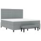 Preview: Boxspringbett mit Matratze Hellgrau 180 x 200 cm Stoff