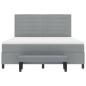 Preview: Boxspringbett mit Matratze Hellgrau 180 x 200 cm Stoff