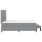 Preview: Boxspringbett mit Matratze Hellgrau 180 x 200 cm Stoff