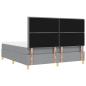 Preview: Boxspringbett mit Matratze Hellgrau 180 x 200 cm Stoff