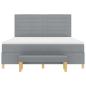Preview: Boxspringbett mit Matratze Hellgrau 180 x 200 cm Stoff