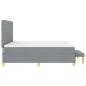 Preview: Boxspringbett mit Matratze Hellgrau 180 x 200 cm Stoff