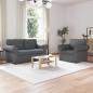 Preview: ARDEBO.de - Sofa 2 pcs Dunkelgrau Metall