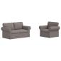 Preview: Sofa 2 pcs Taupe Metall