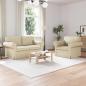 Preview: ARDEBO.de - Sofa 2 pcs Creme Metall