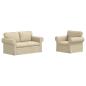 Preview: Sofa 2 pcs Creme Metall