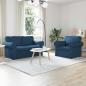 Preview: ARDEBO.de - Sofa 2 pcs Blau Metall