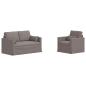 Preview: Sofa 2 pcs Taupe Metall